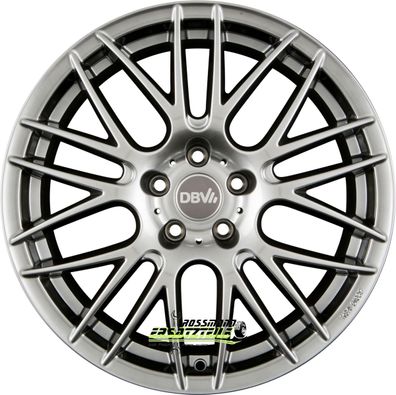 4x DBV 5KS 003 hyper silber 7.5x17 ET38 - LK5/114.3 ML74.1 Felge Alu