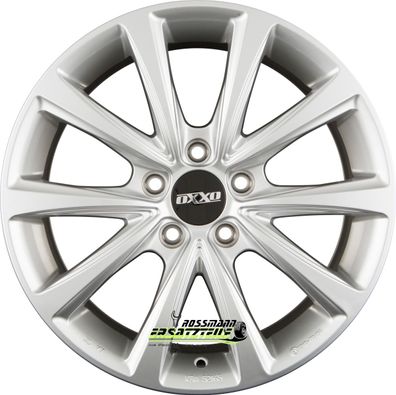 4x Oxxo Liberty silver 7.5x17 ET29 - LK5/112 ML66.6 Felgen Alufelgen