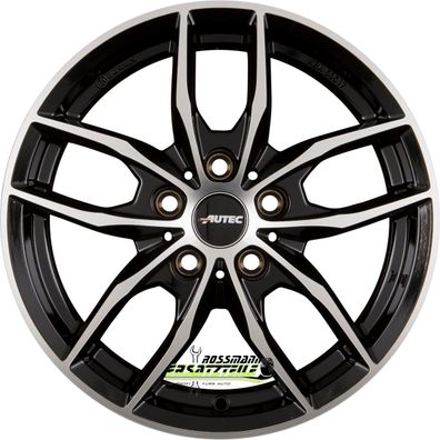 4x Autec Typ BV - Bavaris schwarz poliert 6.5x16 ET54 - LK5/112 ML66.6 Felge Alu