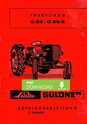 Betriebsanleitung Güldner G25 - G25S Diesel Schlepper