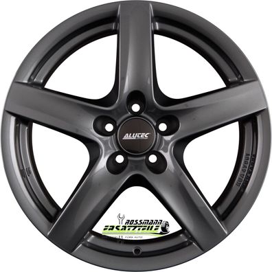 4x Alutec Grip graphit 6x15 ET46 - LK4/100 ML54.1 Felge Alu