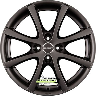 4x Borbet LV4 mistral anthracite matt 7x17 ET44 - LK4/100 ML64 Felge Alu