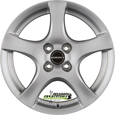 4x Borbet F brilliant silver 6.5x16 ET25 - LK4/108 ML65.1 Felge Alu