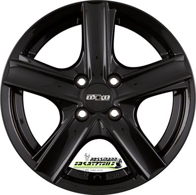4x Oxxo Novel black 7x17 ET40 - LK5/114.3 ML72.6 Felgen Alufelgen