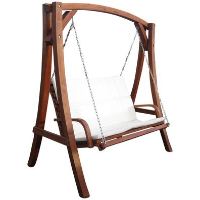 Hollywoodschaukel Gartenschaukel Hollywood Schaukel aus Holz Lärche KUREDO OD