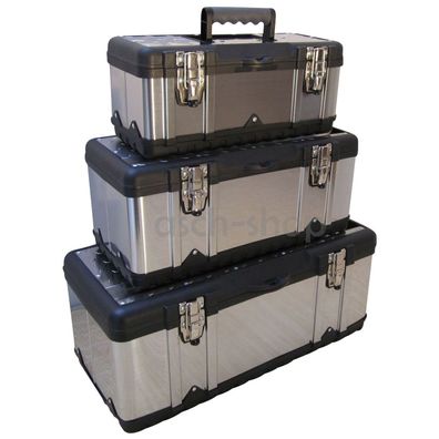 SET 3Stück Werkzeugkasten Werkzeugbox Materialbox Werkzeugkiste Edelstahl