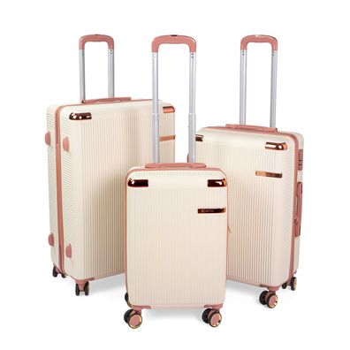 Premium Kofferset ABS 3-teilig 360° Doppelrollen Zahlenschloss Teleskopgriff