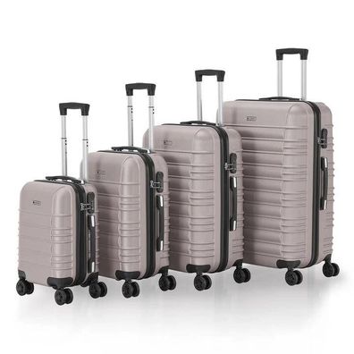 Koffer Reisekoffer Kofferset Hartschale 4 Set teilig Trolley Rollen Champagner B-WARE