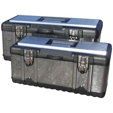 SET 2Stück Werkzeugkasten Werkzeug Box Kiste Kasten Edelstahl besonders EDEL