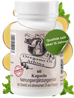 Athina® Oregano Öl 1 x 60 Kapseln I Softgels-Forte 500 mg