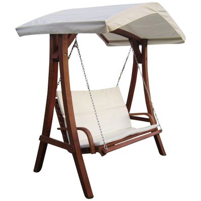 Design Hollywoodschaukel Gartenschaukel Schaukelbank aus Lärche + Dach KUREDO