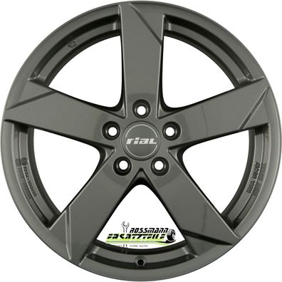4x Rial Kodiak graphit 7x17 ET40.5 - LK5/108 ML63.4 Felge Alu