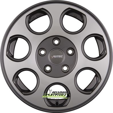 4x Autec Typ YN - Yuna graphit poliert 6x15 ET30 - LK4/100 ML66.6 Felge Alu