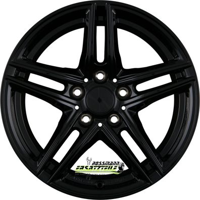 4x Borbet XR black glossy 7.5x16 ET45 - LK5/112 ML66.6 Felge Alu