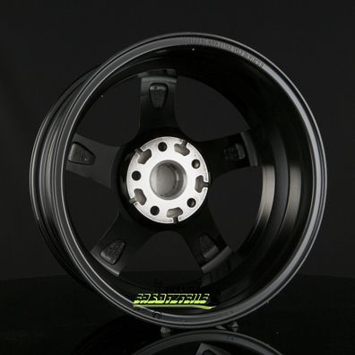 4x DBV 5SP 001 schwarz glänzend front poliert 7.5x17 ET48 - LK5/108 ML74.1 Felge Alu