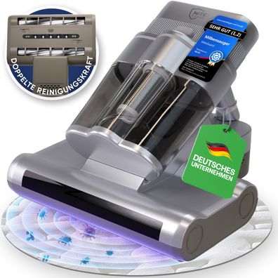 Miteguard® Milbensauger für Matratzen & Polster mit 2 Spezialbürsten