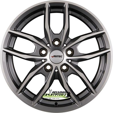 4x Autec Typ BV - Bavaris titansilber poliert 7.5x17 ET27 - LK5/112 ML66.6 Felge Alu