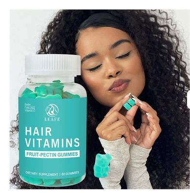 Organische Biotin Zink und Folsäure Blue Gummy Multi vitamin Bears Vitamin C Haarwuch