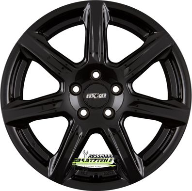 4x Oxxo Ferox black 7.5x17 ET45 - LK5/112 ML66.6 Felgen Alufelgen