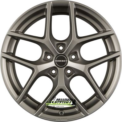 4x Borbet Y titan matt 7.5x17 ET47 - LK5/114.3 ML72.5 Felge Alu