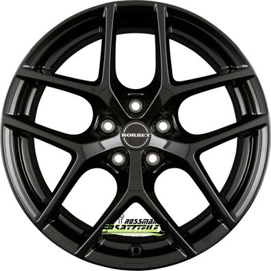 4x Borbet Y black glossy 7.5x17 ET47 - LK5/114.3 ML72.5 Felge Alu