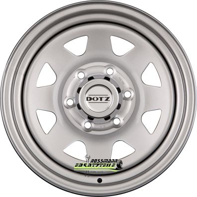 4x Dotz Dakar silver (ohne Nabenbecher) 7x17 ET30 - LK6/114.3 ML66.1 Felge Stahl
