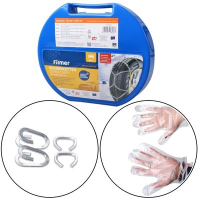 Schneeketten KN 120 Anti-Skid 15-19 Zoll - Ö-Norm geprüft, 12 mm, PKW Reifenketten