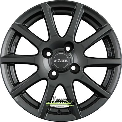 4x Rial Milano titanium 7x17 ET35 - LK4/108 ML65.1 Felge Alu