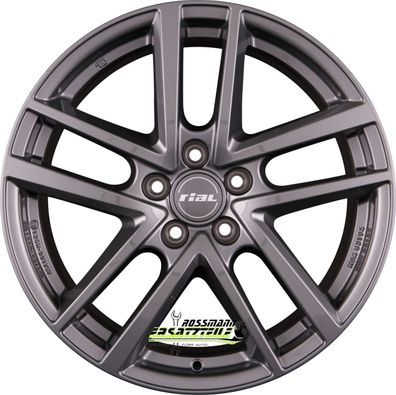 4x Rial Astorga graphit 7x17 ET48.5 - LK5/114.3 ML67.1 Felgen Alufelgen