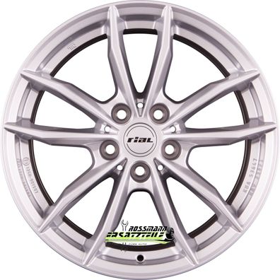 4x Rial X12 polar-silber 7x17 ET47 - LK5/112 ML66.5 Felge Alu