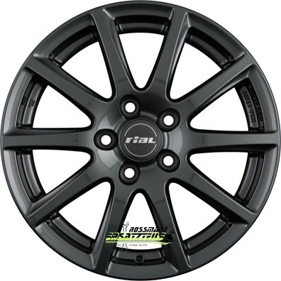 4x Rial Milano titanium 7x17 ET47 - LK5/114.3 ML70.1 Felge Alu