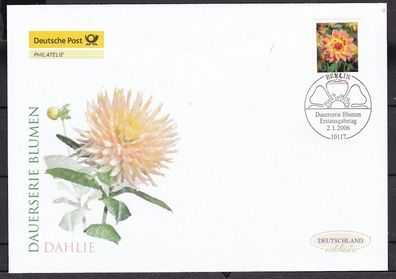 BRD 2006 Deutsche Post FDC MiNr. 2505 Freimarken Blumen Dahlie