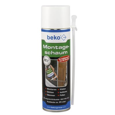beko Montageschaum 500ml Bauschaum 1-Komponenten-Polyurethanschaum