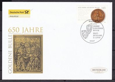 BRD 2006 Deutsche Post FDC MiNr. 2511 650 Jahre Goldene Bulle