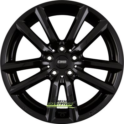 4x CMS C27 complete black gloss 7.5x17 ET27 - LK5/112 ML66.5 Felge Alu