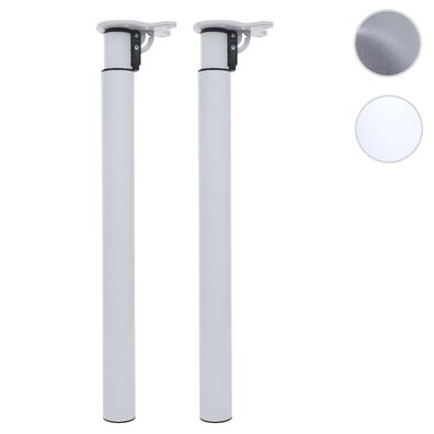2er-Set Tischbein HWC-H35, für Schreibtisch Esstischfuß, klappbar 70-110cm