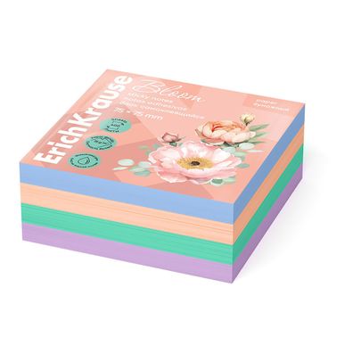 Haftnotizen 75x75mm Bloom wiederablösbar 400 Blatt Mix Bunt Pastell
