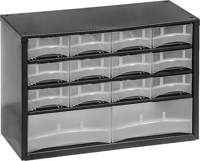 Kleinteilemagazin METALL 12 + 2 Schubladen Werkstattqualität 31x20,5x13,5 TOPP