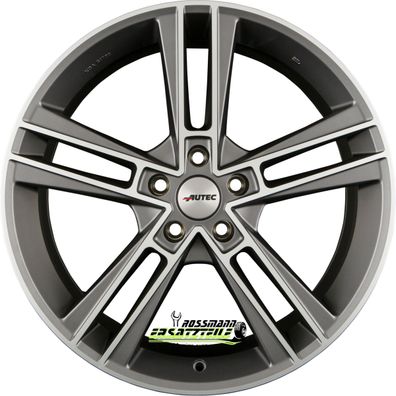 4x Autec Typ R - Rias titansilber matt poliert 8.5x20 ET40 - LK5/120 ML64.1 Felge