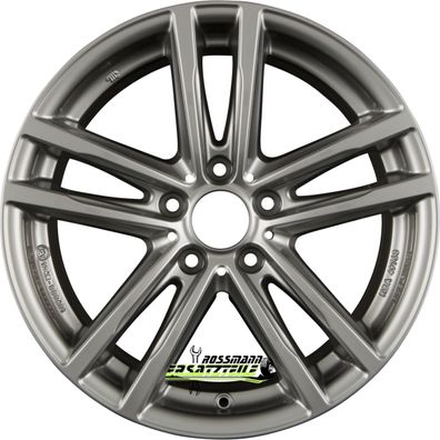 4x Rial X10 metal-grey 7x17 ET47 - LK5/112 ML66.5 Felge Alu