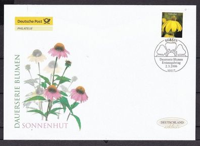 BRD 2006 Deutsche Post FDC MiNr. 2524 Freimarke Blumen Sonnenhut