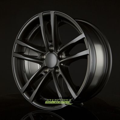4x Rial X10 racing-schwarz 7.5x17 ET40 - LK5/112 ML57.1 Felge Alu