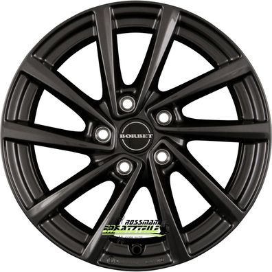 4x Borbet V mistral anthracite glossy 7x17 ET40 - LK5/112 ML57.1 Felge Alu