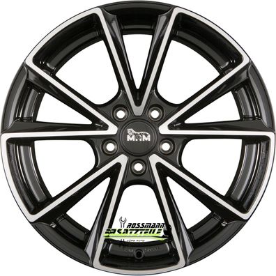 4x MAM A5 black front polish 8x18 ET45 - LK5/112 ML66.6 Felge Alu