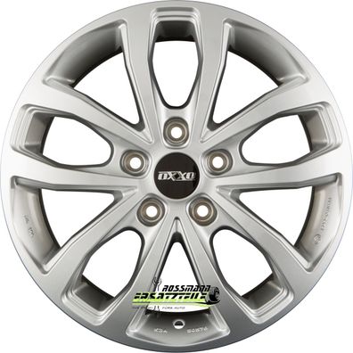 4x Oxxo Hyperion silver 6.5x16 ET60 - LK5/160 ML65.1 OX11-651660-F5-07 Felgen