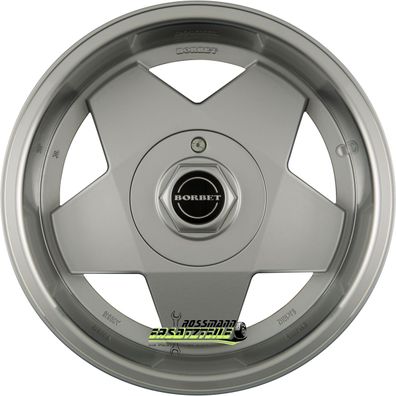4x Borbet A silver rim polished 7x15 ET35 - LK5/120 ML72.5 Felge Alu