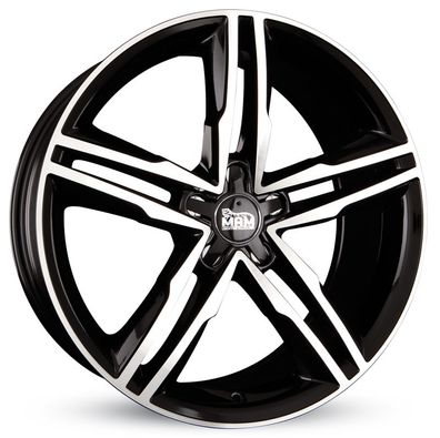 4x MAM A1 black front polish 8x18 ET30 - LK5/112 ML66.5 Felge Alu