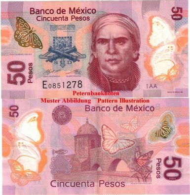 MEXICO 50 Pesos polym. ( VF) P 123 6290#
