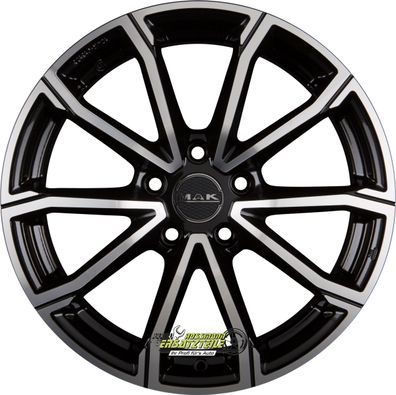 4x Mak DaVinci black mirror 6.5x16 ET45 - LK4/100 ML60.1 Felge Alu