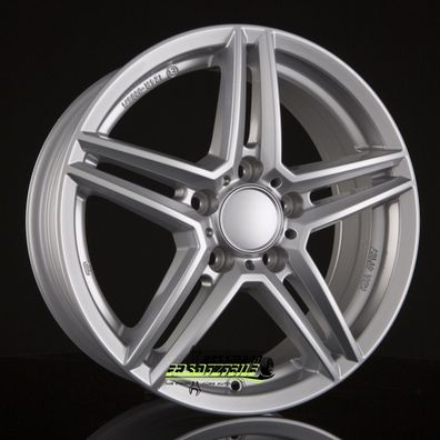 4x Rial M10 polar-silber 7.5x18 ET33 - LK5/112 ML66.5 Felge Alu
